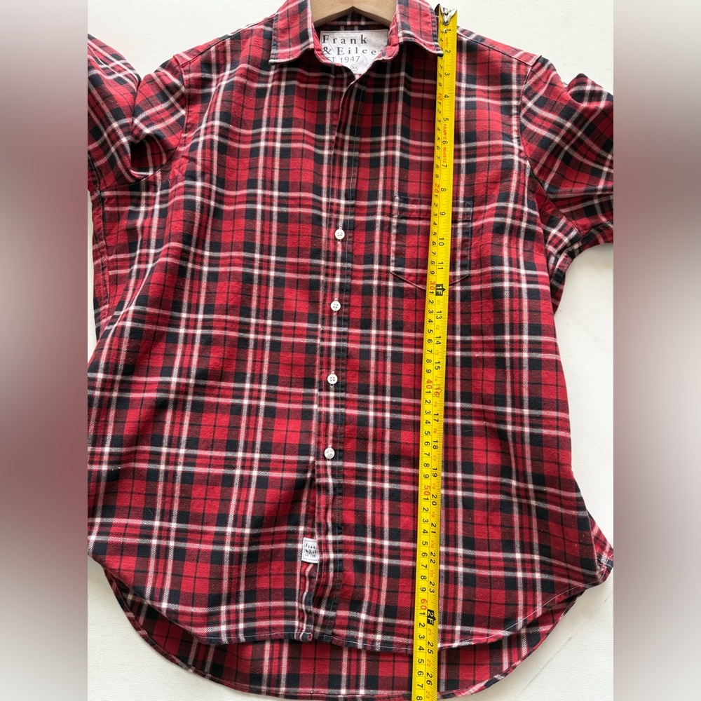 Frank & Eileen red and black plaid button up shirt XS - Picture 10 of 10